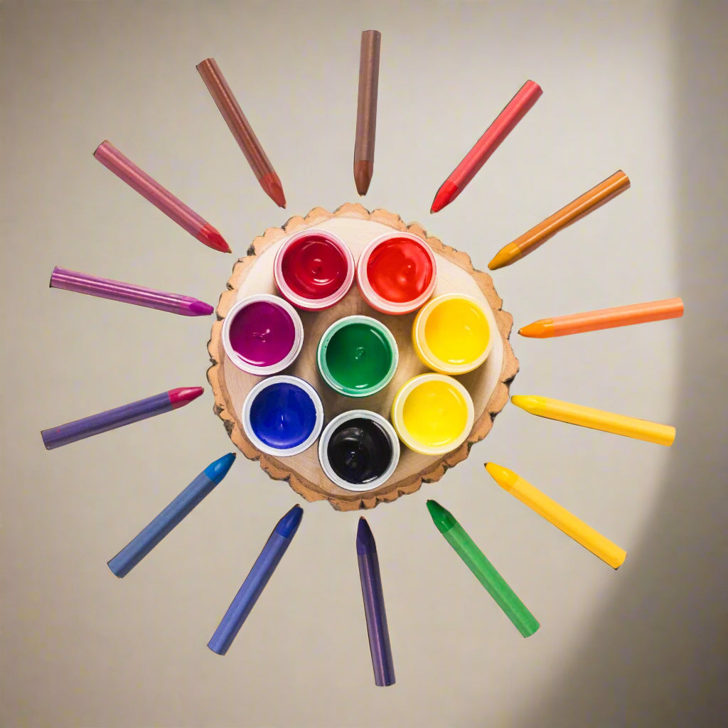 Tempera Paint & Crayon Set